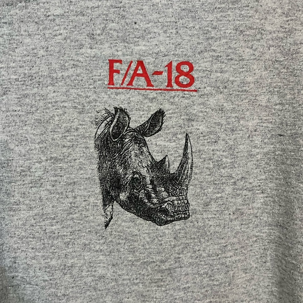 F/A 18 super hornet Rhino shirt size L